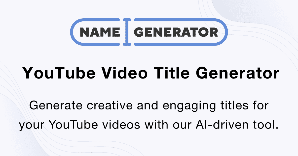 YouTube Video Title Generator - Powered by AI